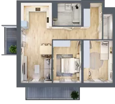 3 pokoje, mieszkanie 66,34 m², piętro 1, oferta nr D/11, Dworzysko Park, Rzeszów, Przybyszówka, ul. Technologiczna