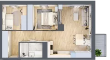 3 pokoje, mieszkanie 56,99 m², piętro 3, oferta nr D/24, Dworzysko Park, Rzeszów, Przybyszówka, ul. Technologiczna