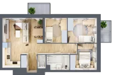 4 pokoje, mieszkanie 62,55 m², piętro 4, oferta nr D/32, Dworzysko Park, Rzeszów, Przybyszówka, ul. Technologiczna