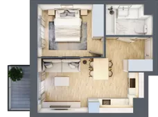 2 pokoje, mieszkanie 35,34 m², piętro 5, oferta nr D/48, Dworzysko Park, Rzeszów, Przybyszówka, ul. Technologiczna