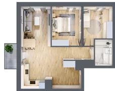 3 pokoje, mieszkanie 63,11 m², piętro 7, oferta nr D/64, Dworzysko Park, Rzeszów, Przybyszówka, ul. Technologiczna