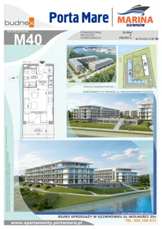 1 pokój, apartament 25,50 m², piętro 3, oferta nr A.5.M40, Porta Mare MARINA Dziwnów, Dziwnów, ul. Spadochroniarzy Polskich 10