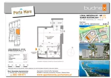 2 pokoje, apartament 42,86 m², piętro 2, oferta nr 509, Porta Mare Wellness & Spa, Dziwnówek, ul. Wolności