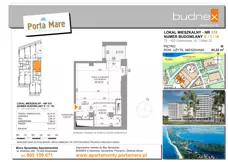 2 pokoje, apartament 43,32 m², piętro 3, oferta nr 518, Porta Mare Wellness & Spa, Dziwnówek, ul. Wolności