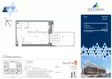 2 pokoje, apartament 49,24 m², piętro 1, oferta nr A5.3.6, Sedina Apartamenty - Etap I, Szczecin, Śródmieście, Międzyodrze-Wyspa Pucka, ul. Maklerska