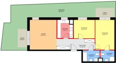 3 pokoje, mieszkanie 74,49 m², parter, oferta nr A/07, Osiedle Kusocińskiego budynek A, Gdańsk, Piecki-Migowo, Morena, ul. Kusocińskiego