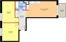 3 pokoje, mieszkanie 67,48 m², piętro 2, oferta nr B/61, Osiedle Kusocińskiego budynek A, Gdańsk, Piecki-Migowo, Morena, ul. Kusocińskiego