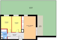 3 pokoje, mieszkanie 59,12 m², parter, oferta nr A/02, Osiedle Kusocińskiego budynek A, Gdańsk, Piecki-Migowo, Morena, ul. Kusocińskiego