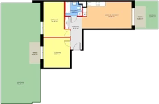 3 pokoje, mieszkanie 67,48 m², parter, oferta nr B/53, Osiedle Kusocińskiego budynek A, Gdańsk, Piecki-Migowo, Morena, ul. Kusocińskiego