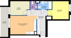 3 pokoje, mieszkanie 62,81 m², piętro 1, oferta nr 4A/16, Osiedle Idea Aurora, Radom, Wacyn, ul. LIstopadowa