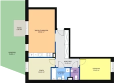 3 pokoje, mieszkanie 68,30 m², parter, oferta nr 4B/132, Osiedle Idea Aurora, Radom, Wacyn, ul. LIstopadowa