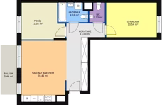 3 pokoje, mieszkanie 64,02 m², piętro 3, oferta nr 4B/141, Osiedle Idea Aurora, Radom, Wacyn, ul. LIstopadowa