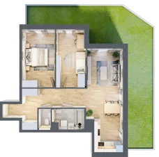 3 pokoje, mieszkanie 69,13 m², parter, oferta nr A/2, Impuls Marywilska, Warszawa, Białołęka, Żerań, ul. Marywilska 73