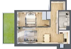2 pokoje, mieszkanie 46,35 m², parter, oferta nr A/3, Impuls Marywilska, Warszawa, Białołęka, Żerań, ul. Marywilska 73