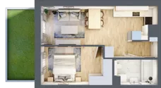 2 pokoje, mieszkanie 39,19 m², parter, oferta nr A/7, Impuls Marywilska, Warszawa, Białołęka, Żerań, ul. Marywilska 73