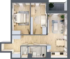 3 pokoje, mieszkanie 64,69 m², piętro 1, oferta nr A/18, Impuls Marywilska, Warszawa, Białołęka, Żerań, ul. Marywilska 73
