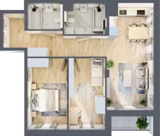 3 pokoje, mieszkanie 67,52 m², piętro 1, oferta nr A/19, Impuls Marywilska, Warszawa, Białołęka, Żerań, ul. Marywilska 73