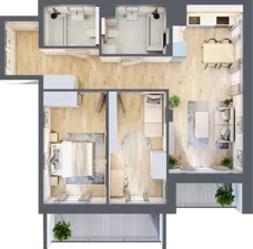 3 pokoje, mieszkanie 67,52 m², piętro 2, oferta nr A/30, Impuls Marywilska, Warszawa, Białołęka, Żerań, ul. Marywilska 73