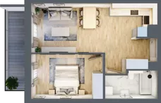 2 pokoje, mieszkanie 44,32 m², piętro 3, oferta nr A/32, Impuls Marywilska, Warszawa, Białołęka, Żerań, ul. Marywilska 73