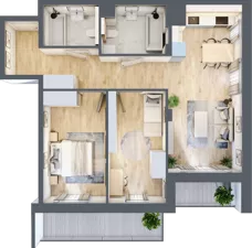 3 pokoje, mieszkanie 67,52 m², piętro 3, oferta nr A/41, Impuls Marywilska, Warszawa, Białołęka, Żerań, ul. Marywilska 73