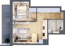 2 pokoje, mieszkanie 39,45 m², piętro 4, oferta nr A/53, Impuls Marywilska, Warszawa, Białołęka, Żerań, ul. Marywilska 73