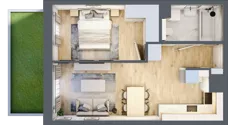 2 pokoje, mieszkanie 39,03 m², parter, oferta nr B/69, Impuls Marywilska, Warszawa, Białołęka, Żerań, ul. Marywilska 73