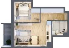 2 pokoje, mieszkanie 39,65 m², piętro 1, oferta nr B/83, Impuls Marywilska, Warszawa, Białołęka, Żerań, ul. Marywilska 73