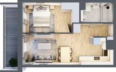 2 pokoje, mieszkanie 39,03 m², piętro 2, oferta nr B/85, Impuls Marywilska, Warszawa, Białołęka, Żerań, ul. Marywilska 73