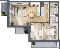 3 pokoje, mieszkanie 61,75 m², piętro 2, oferta nr B/86, Impuls Marywilska, Warszawa, Białołęka, Żerań, ul. Marywilska 73