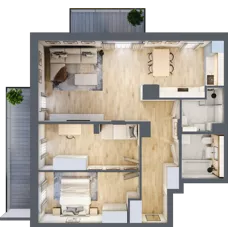 4 pokoje, mieszkanie 74,09 m², piętro 2, oferta nr B/87, Impuls Marywilska, Warszawa, Białołęka, Żerań, ul. Marywilska 73