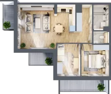 3 pokoje, mieszkanie 61,75 m², piętro 3, oferta nr B/96, Impuls Marywilska, Warszawa, Białołęka, Żerań, ul. Marywilska 73
