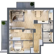 3 pokoje, mieszkanie 74,48 m², piętro 3, oferta nr B/97, Impuls Marywilska, Warszawa, Białołęka, Żerań, ul. Marywilska 73