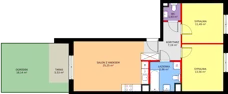 3 pokoje, mieszkanie 71,00 m², piętro 1, oferta nr E/50, Kusocińskiego budynek B, Gdańsk, Piecki-Migowo, Morena, ul. Kusocińskiego