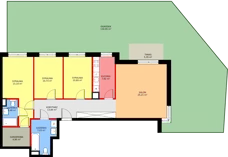 4 pokoje, mieszkanie 99,31 m², piętro 1, oferta nr F/91, Kusocińskiego budynek B, Gdańsk, Piecki-Migowo, Morena, ul. Kusocińskiego