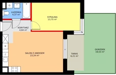2 pokoje, mieszkanie 45,96 m², piętro 1, oferta nr F/92, Kusocińskiego budynek B, Gdańsk, Piecki-Migowo, Morena, ul. Kusocińskiego