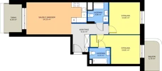 3 pokoje, mieszkanie 71,03 m², piętro 6, oferta nr 24A/35, Osiedle Omulewska, Warszawa, Praga Północ, Grochów, ul. Omulewska 24