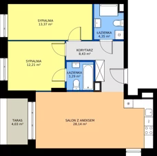 3 pokoje, mieszkanie 69,79 m², piętro 1, oferta nr 24A/2, Osiedle Omulewska, Warszawa, Praga Północ, Grochów, ul. Omulewska 24