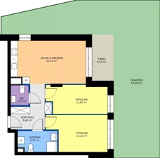 3 pokoje, mieszkanie 65,19 m², piętro 1, oferta nr 24C/142, Osiedle Omulewska, Warszawa, Praga Północ, Grochów, ul. Omulewska 24
