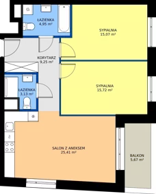 3 pokoje, mieszkanie 73,53 m², piętro 2, oferta nr 24C/171, Osiedle Omulewska, Warszawa, Praga Północ, Grochów, ul. Omulewska 24