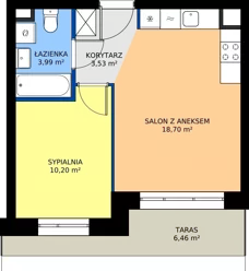 2 pokoje, mieszkanie 36,42 m², piętro 5, oferta nr 24D/211, Osiedle Omulewska, Warszawa, Praga Północ, Grochów, ul. Omulewska 24