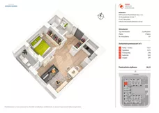 2 pokoje, mieszkanie 36,22 m², piętro 1, oferta nr A7, Nowe Centrum Południowe IV, Wrocław, Powstańców Śląskich (Południe), ul. Gwiaździsta 18/22