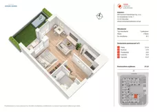 1 pokój, mieszkanie 37,33 m², piętro 3, oferta nr B36, Nowe Centrum Południowe IV, Wrocław, Powstańców Śląskich (Południe), ul. Gwiaździsta 18/22