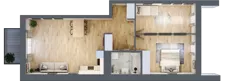 3 pokoje, mieszkanie 67,23 m², piętro 3, oferta nr C3.03.47, Osiedle Panorama Wiślana, Bydgoszcz, Fordon, ul. Fordońska 428
