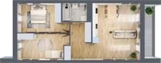 3 pokoje, mieszkanie 66,31 m², piętro 2, oferta nr C5.02.11, Osiedle Panorama Wiślana, Bydgoszcz, Fordon, ul. Fordońska 428