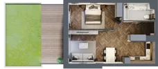 2 pokoje, mieszkanie 47,93 m², parter, oferta nr D-00-02, Nobilis, Toruń, Na Skarpie, ul. Przy Skarpie 10D