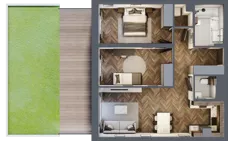 3 pokoje, mieszkanie 70,72 m², parter, oferta nr D.00-03, Nobilis, Toruń, Na Skarpie, ul. Przy Skarpie 10D
