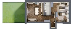 3 pokoje, mieszkanie 54,66 m², parter, oferta nr 26, Sobieskiego 29, Toruń, Jakubskie Przedmieście, ul. Sobieskiego 29