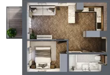 2 pokoje, mieszkanie 36,66 m², piętro 1, oferta nr 6, Sobieskiego 29, Toruń, Jakubskie Przedmieście, ul. Sobieskiego 29