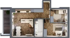 3 pokoje, mieszkanie 56,90 m², piętro 1, oferta nr 27, Sobieskiego 29, Toruń, Jakubskie Przedmieście, ul. Sobieskiego 29