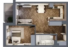 2 pokoje, mieszkanie 46,13 m², piętro 2, oferta nr 13, Sobieskiego 29, Toruń, Jakubskie Przedmieście, ul. Sobieskiego 29